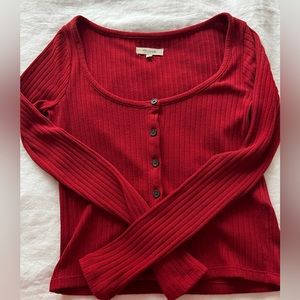 Ribbed Cardigan Crop Tee